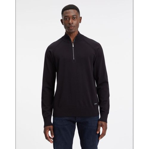 Pull col zippé en tencel - Calvin Klein - Modalova