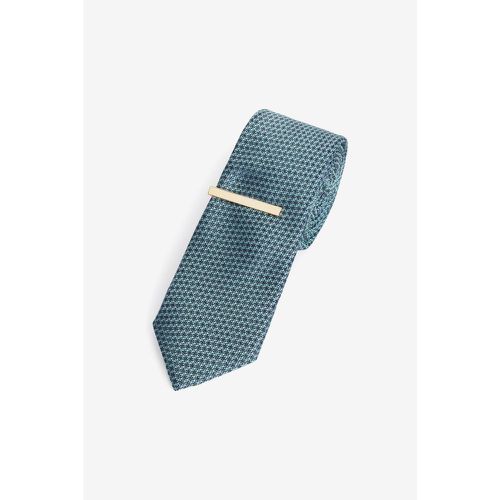 Cravate texturée avec pince à cravatecoupe slim - Next - Modalova