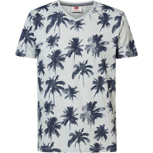 T-shirt col V imprimé palmiers - PETROL INDUSTRIES - Modalova