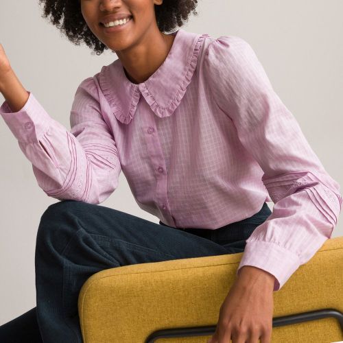 Chemisier col Claudine, en coton bio - LA REDOUTE COLLECTIONS - Modalova