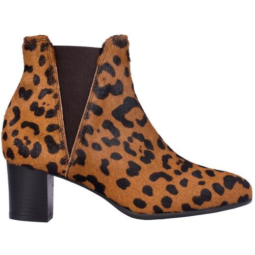Bottines Boots Chelsea cuir façon poulain leopard RELLA - Chaussures petites pointures - MZ MADE FOR PETITE - Modalova