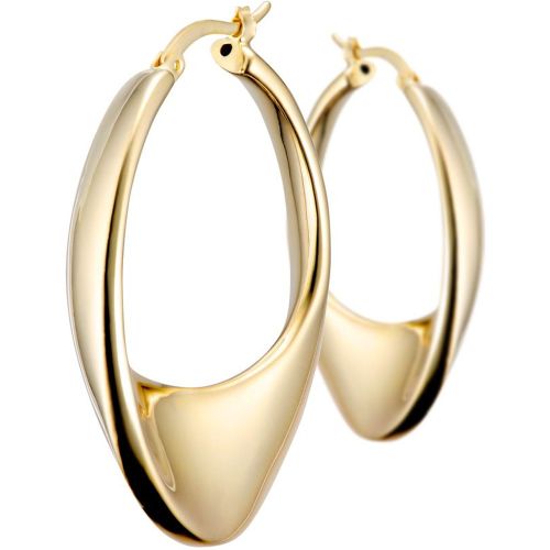 Boucles d'oreilles créoles Les Intemporels en argent 925, dorure 18K, 9.30g - CLIO BLUE - Modalova