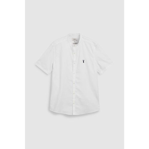 Chemise Oxford slim stretch aux manches courtes col grand-père - Next - Modalova