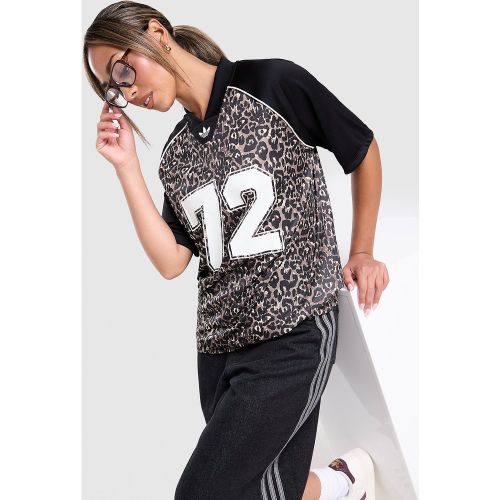 T-shirt Varsity Leopard - - adidas Originals - Modalova