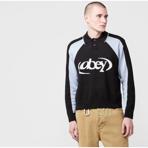 Obey Soccer Knit Polo Shirt, Black - Obey - Modalova