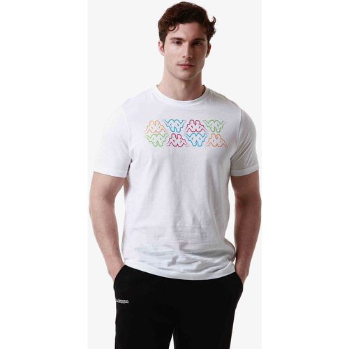T-shirt Logo Fuiamo Blanc Homme - Kappa - Modalova