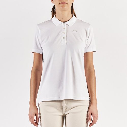 Polo Carly Robe di Blanc Femme - Kappa - Modalova