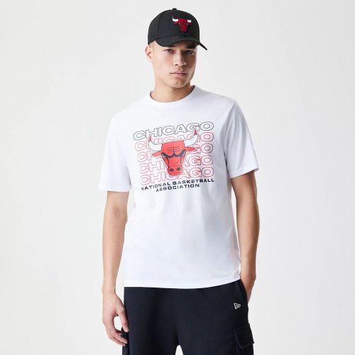 T-Shirt Chicago Bulls NBA Stack Wordmark Blanc unisex - New Era Cap - Modalova