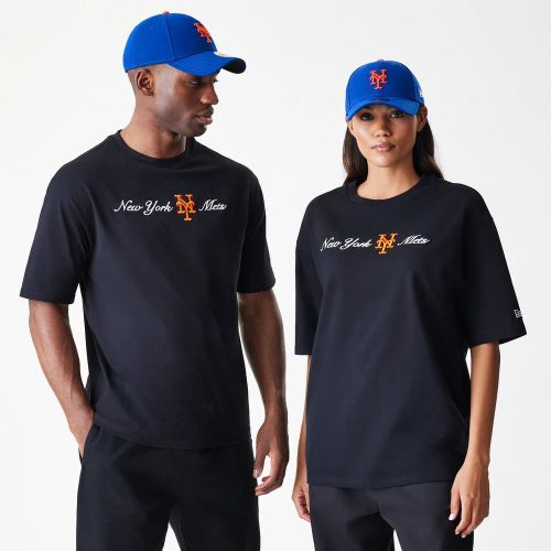 T-shirt Oversize New York Mets MLB Script Noir unisex - New Era Cap - Modalova