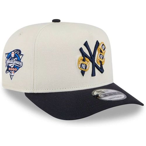 New York Yankees MLB 3 Times World Series White 9FIFTY A-Frame Snapback Adjustable Cap New York Yankees logo with World Series Champions Rings embroid - shopify_EU_15594464641406_56306459771262 - Modalova
