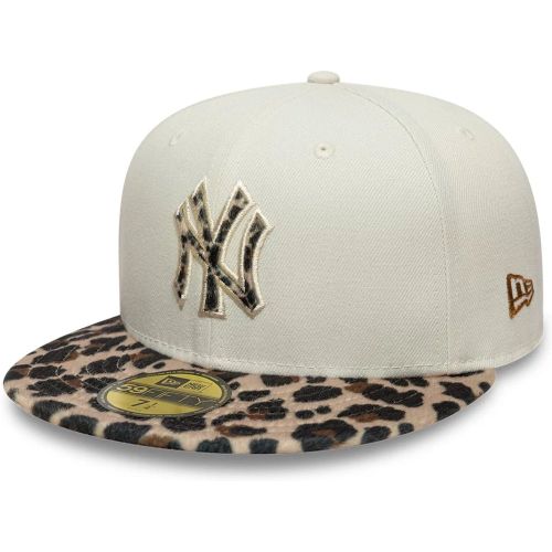 Animal Print New York Yankees Leopard Beige 59FIFTY Fitted Cap New York Yankees faux pony hair animal print infill logo on front MLB logo on rear New - shopify_EU_15520855064958_56057463243134 - Modalova