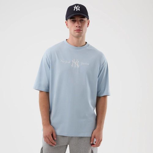 T-shirt Oversize Script New York Yankees MLB Bleu Pastel unisex - New Era Cap - Modalova