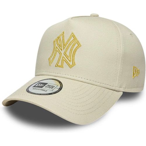 Casquette 9FORTY A-Frame New York Yankees MLB Metallic Outline Crème unisex - New Era Cap - Modalova