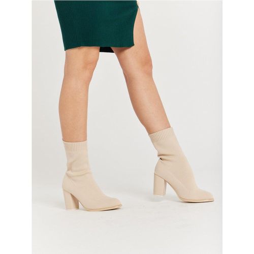 Bottines chaussettes à talon carré | Taille: 40 | Couleur: - My Store - Modalova