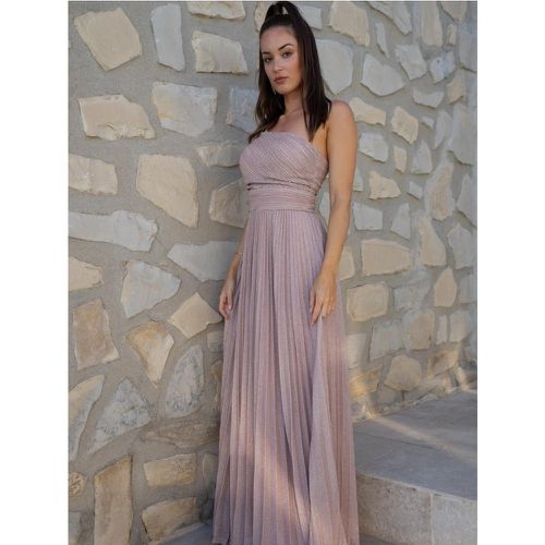 Robe de soirée longue col asymétrique ceinturé | Couleur: | Taille: L - My Store - Modalova