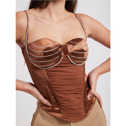 Top corset à bretelles en strass | Taille: S/M | Couleur: - My Store - Modalova
