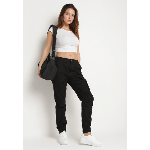 Jogging cargo en coton avec taille élastique | Couleur: | Taille: XS - Naumy - Modalova