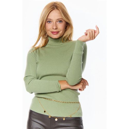 Pull col roulé en maille fine côtelée | Couleur: | Taille: Taille unique - My Store - Modalova