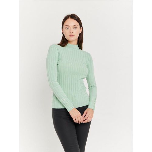 Pull col montant en maille fine côtelée | Couleur: | Taille: Taille unique - My Store - Modalova