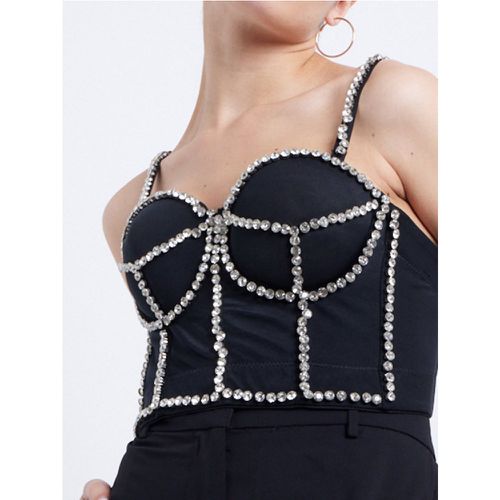 Top corset à strass XL | Taille: S | Couleur: - My Store - Modalova