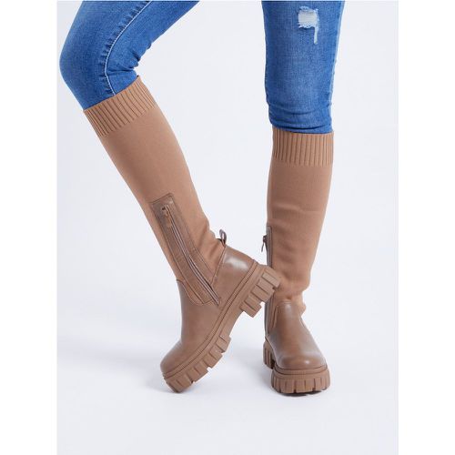 Bottes chaussettes bi matières | Couleur: | Pointure: 36 - My Store - Modalova