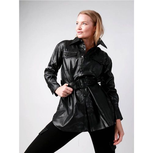 Veste simili cuir détail ceinture 2poches | Couleur: | Taille: L - My Store - Modalova