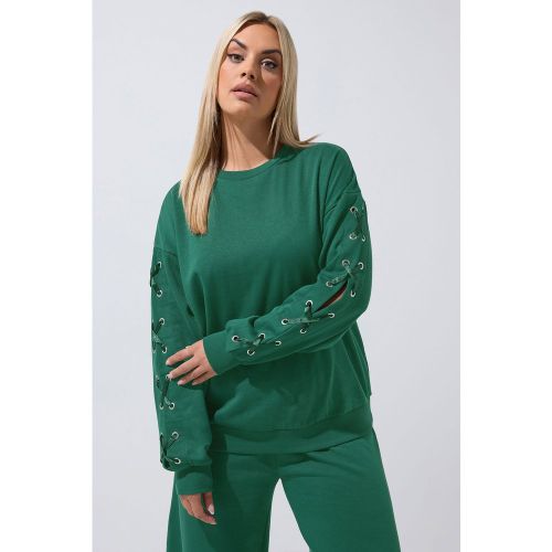 Sweatshirt Vert À Œillets Size 50-52 - Limited Collection - Modalova