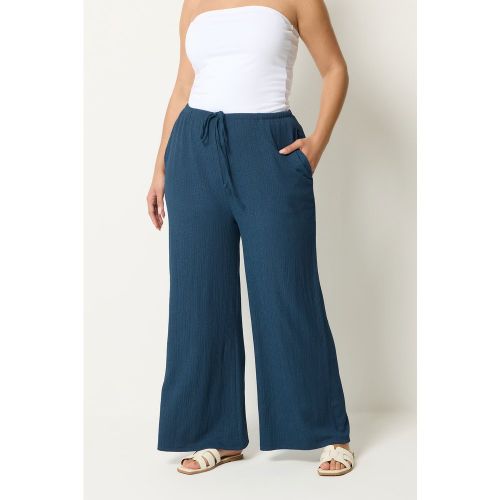Pantalon Texturé Bleu Size Short > 48 - Yours - Modalova