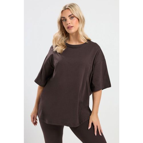 Tshirt Long Décontracté Marron Chocolat Size 42 - Yours - Modalova