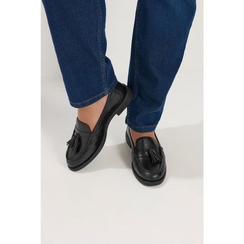 Mocassins À Glands Noirs, Coupe Large Esize 37EEE - Yours - Modalova