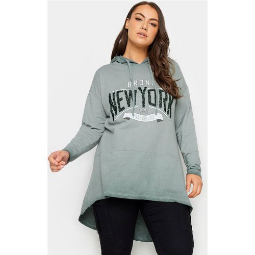 Pull À Capuche Délavé 'New York' À Capuche , Grande Taille & Courbes - Yours - Modalova