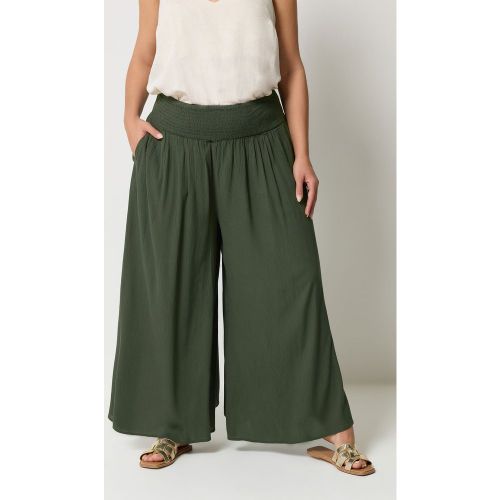 Pantalon Smocké Vert Olive Size Regular > 44 - Yours - Modalova