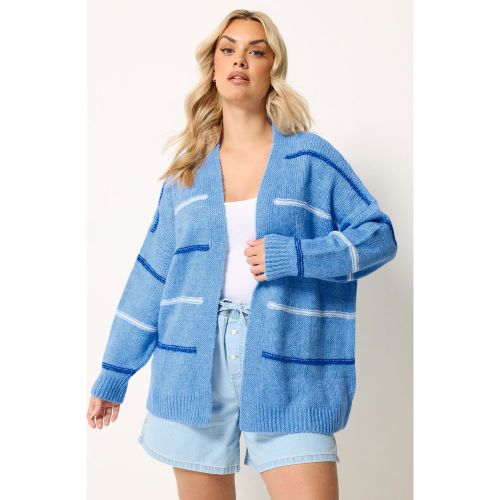 Cardigan Bleu À Rayures Size 62-64 - Yours - Modalova