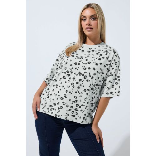 Tshirt Gris À Imprimé Léopard Size 48 - Limited Collection - Modalova