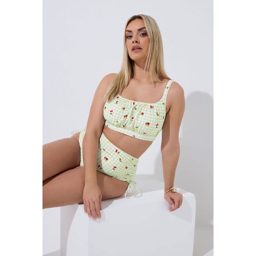 Haut De Bikini En Vichy Vert À Imprimé Fruits Size 44 - Limited Collection - Modalova