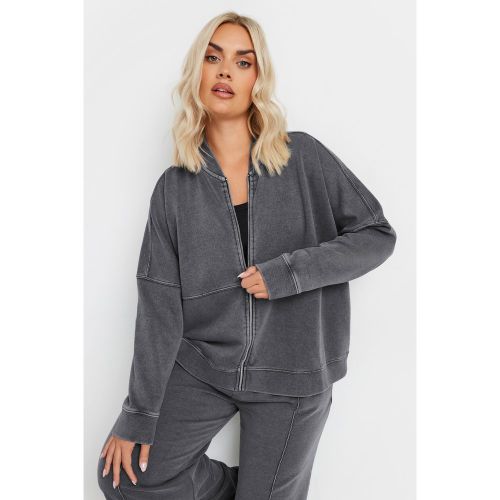 Bomber Jacket Oversize Gris Délavé Size 46 - Yours - Modalova