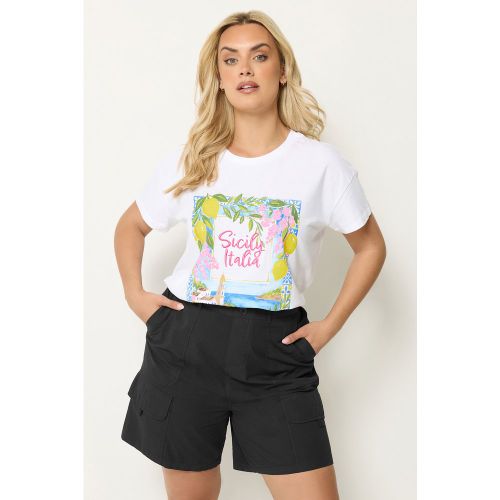 Short Cargo Noir En Popeline Size 46 - Yours - Modalova