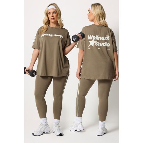 Active Tshirt Marron « Wellness Studio » Size 44 - Yours - Modalova
