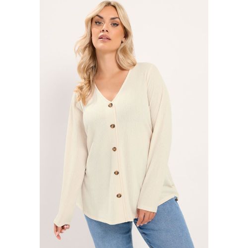 Top Crème Boutonné Sur Le Devant Size 40 - Yours - Modalova