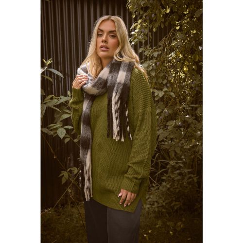 Pull Vert Olive À Épaules Tombantes Size 54-56 - Yours - Modalova