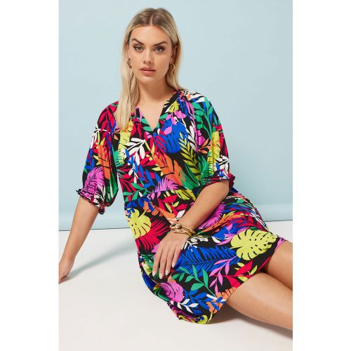 Robe Multicolore Midi Tropicale Size 44 - Yours - Modalova