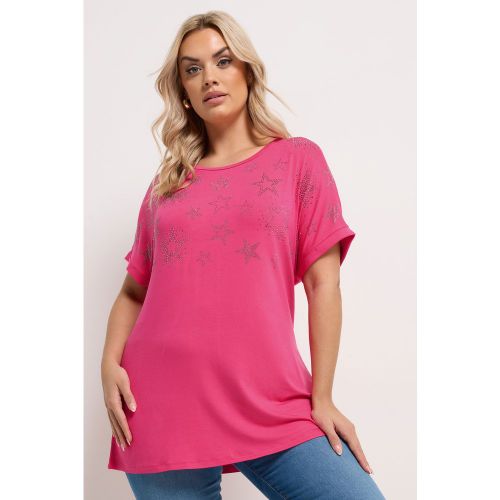 Tshirt Rose Orné D'étoiles Size 54-56 - Yours - Modalova