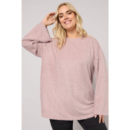 Pull En Maille Duveteux Rose Size 42 - Yours - Modalova