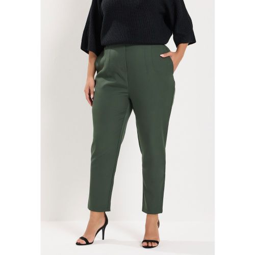 Pantalon Vert Foncé À Taille À Pinces Size Ex Short > 46 - Yours - Modalova