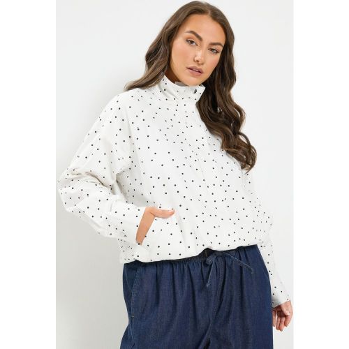 Bomber À Col Cheminée Blanc À Pois Size 44 - Yours - Modalova
