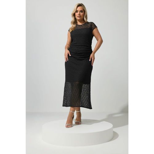Robe Longue Noire Sans Manches En Dentelle Size 52 - Yours London - Modalova