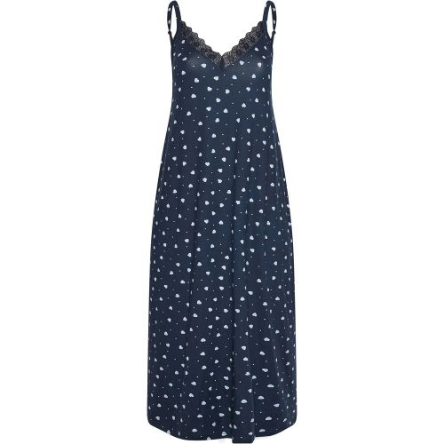 Nuisette Douce Bleu Marine À Motif Cœur Size 38-40 - Yours - Modalova