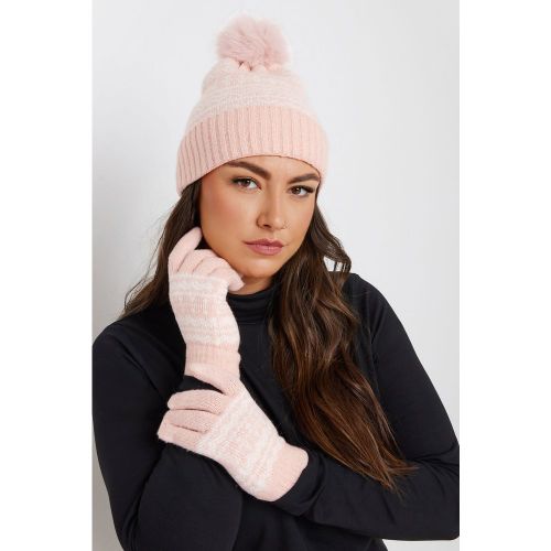 Ensemble Bonnet Et Gants À Pompon Fair Isle Rosesize One Size - Yours - Modalova