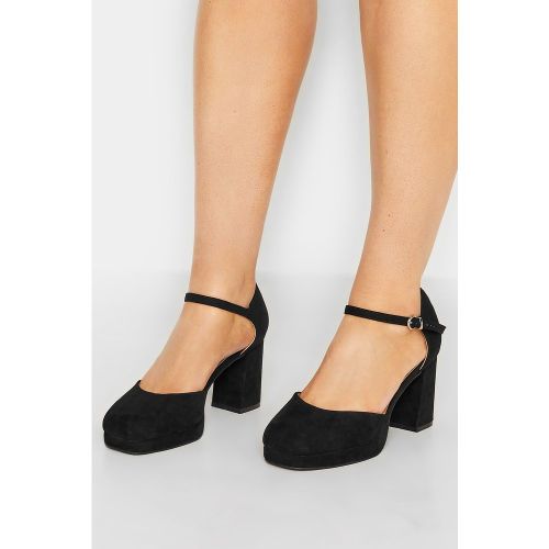 Limited Collection Sandales Noires Plateformes Talons Carrés Pieds Extra Larges Eeesize 41E - Yours - Modalova