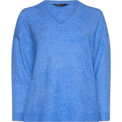 Pull À Col En V Bleu En Maille Size 58-60 - Yours - Modalova